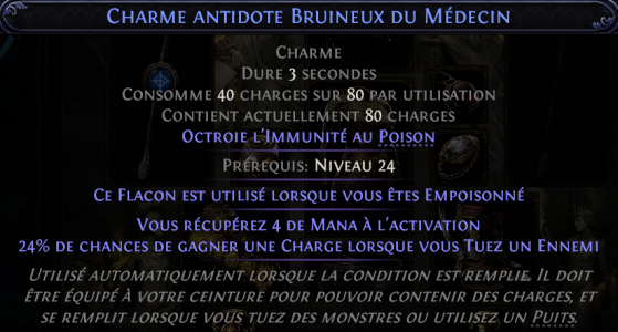 Exemple de charme dans PoE 2 - Path of Exile 2