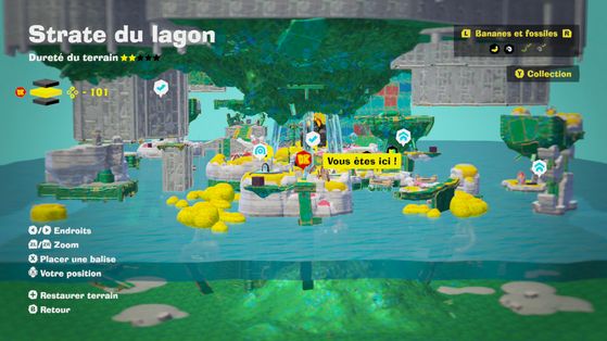 Emplacement du Parcours Défi 2 - Donkey Kong Bananza