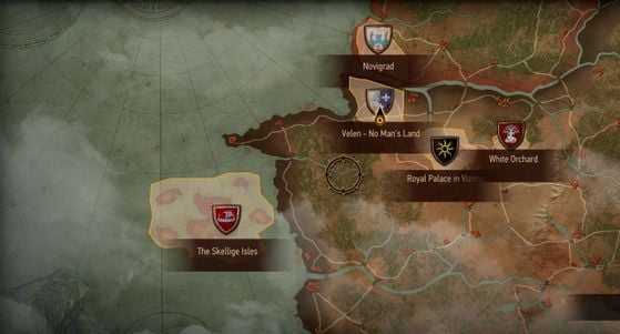 Carte du monde dans The Witcher 3 - The Witcher 4