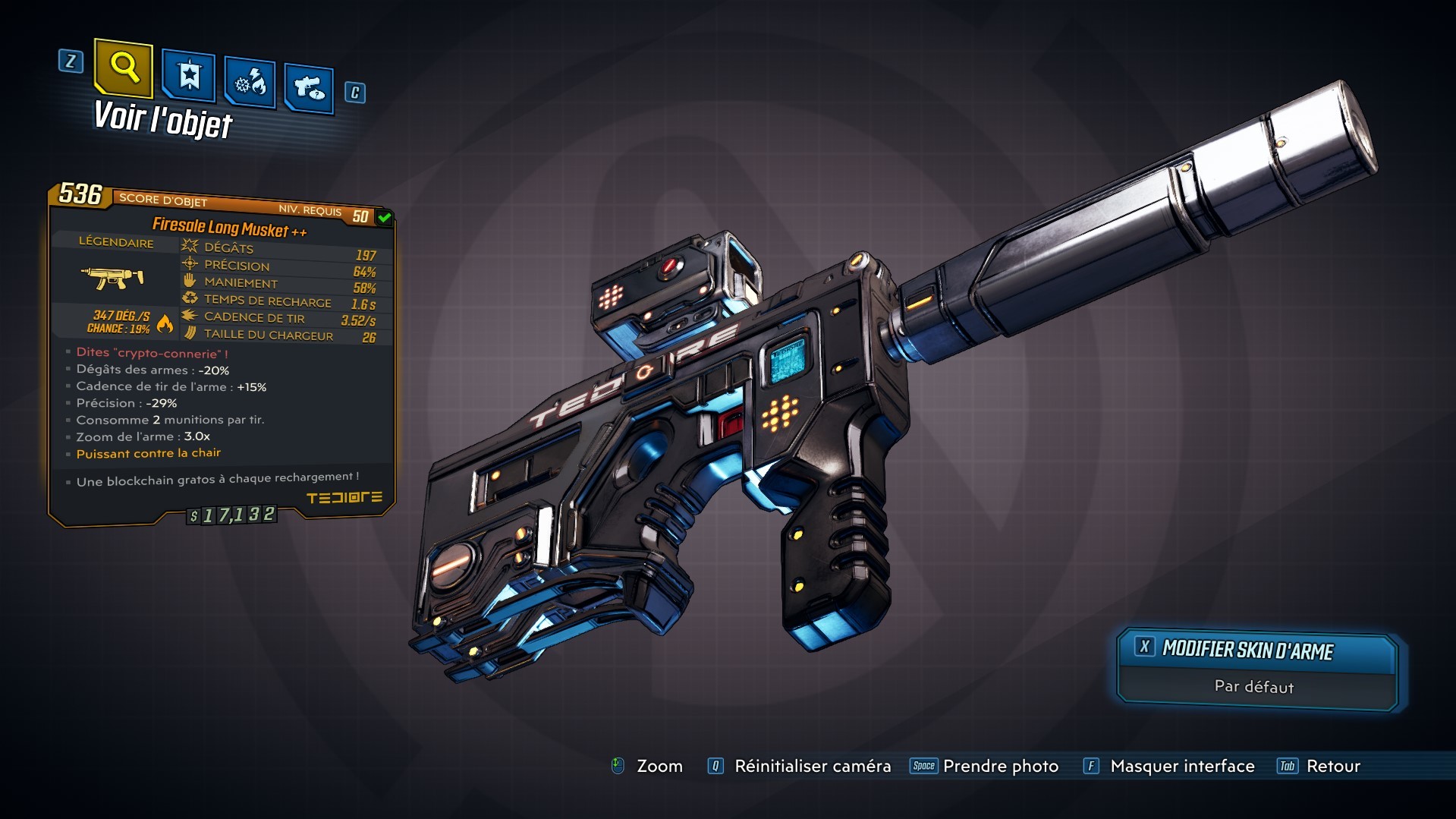 Borderlands 3, arme légendaire Firesale Long Musket ++, meilleure arme