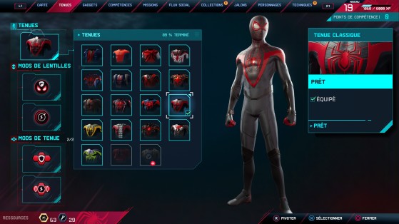 Une vingtaine de tenues disponibles pour Spider-Man - Millenium
