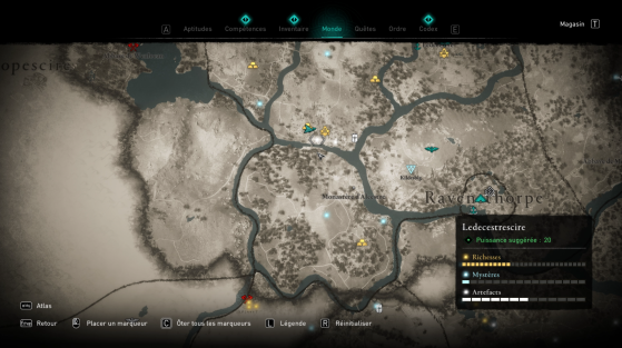 Localisation de la carte au trésor - Assassin's Creed Valhalla