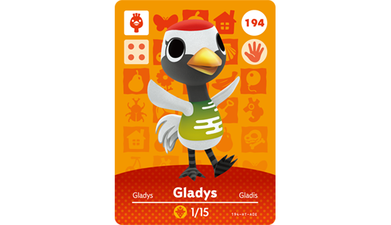 Carte Amiibo de Gladys - Animal Crossing New Horizons