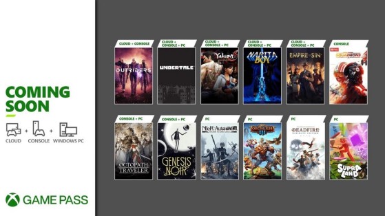 Xbox Game Pass : Nouvelles entrées et sorties