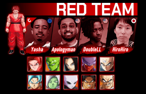 Équipe rouge - Dragon Ball FighterZ