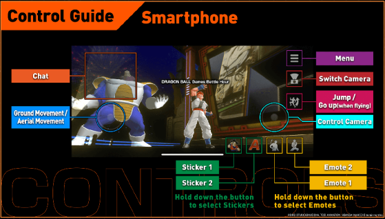 Contrôles Smartphone - Dragon Ball FighterZ