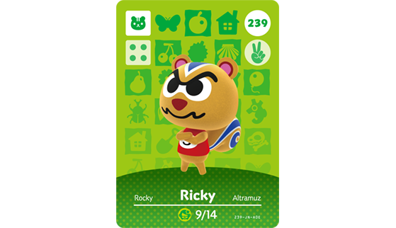 Carte Amiibo de Rocky - Animal Crossing New Horizons