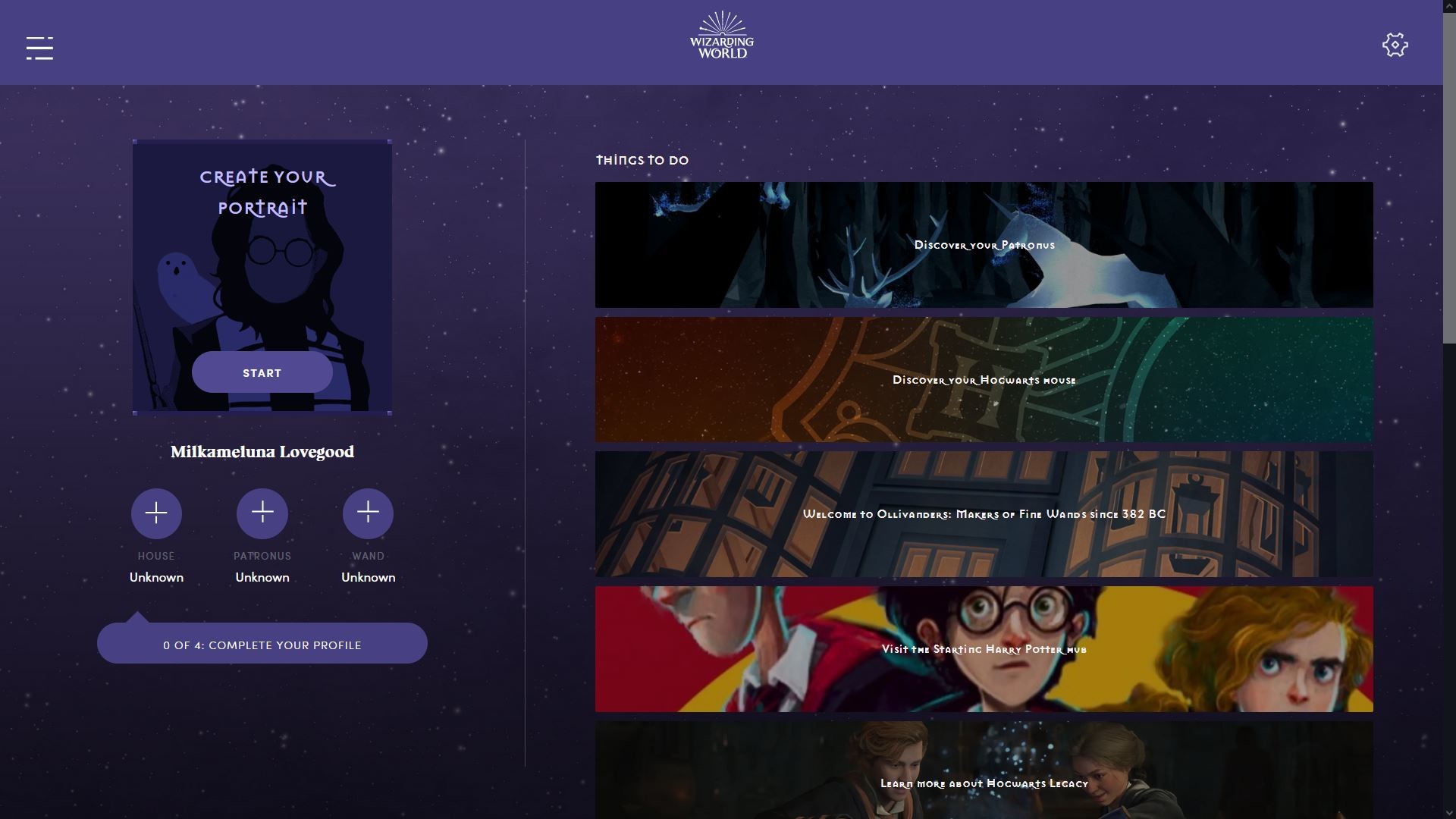 Pottermore Hogwarts Legacy : Comment faire le test des maisons officiel