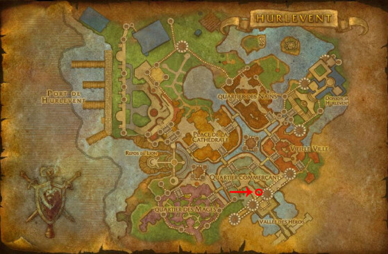 Localisation d'Elaine Trias (Alliance) - World of Warcraft