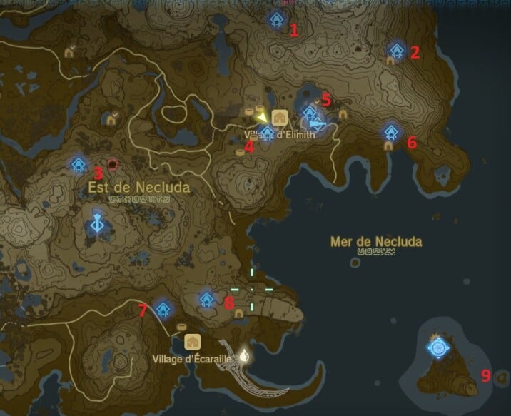 Sanctuaires Zelda Tears of the Kingdom Carte complète, emplacement et comment tous les