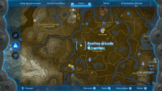 Position de la grotte sur la carte - The Legend of Zelda : Tears of the Kingdom
