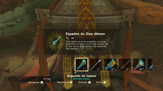 Espadon du Dieu démon - The Legend of Zelda : Tears of the Kingdom