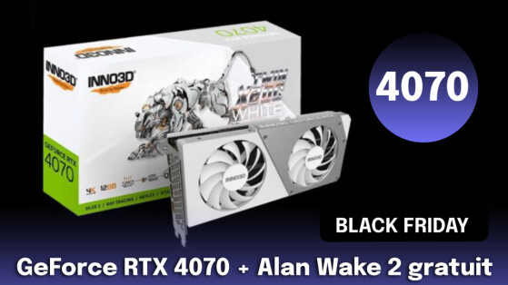 Black Friday : Alan Wake 2 offert gratuitement avec l'achat de la RTX 4070 Inno3D actuellement en promotion !