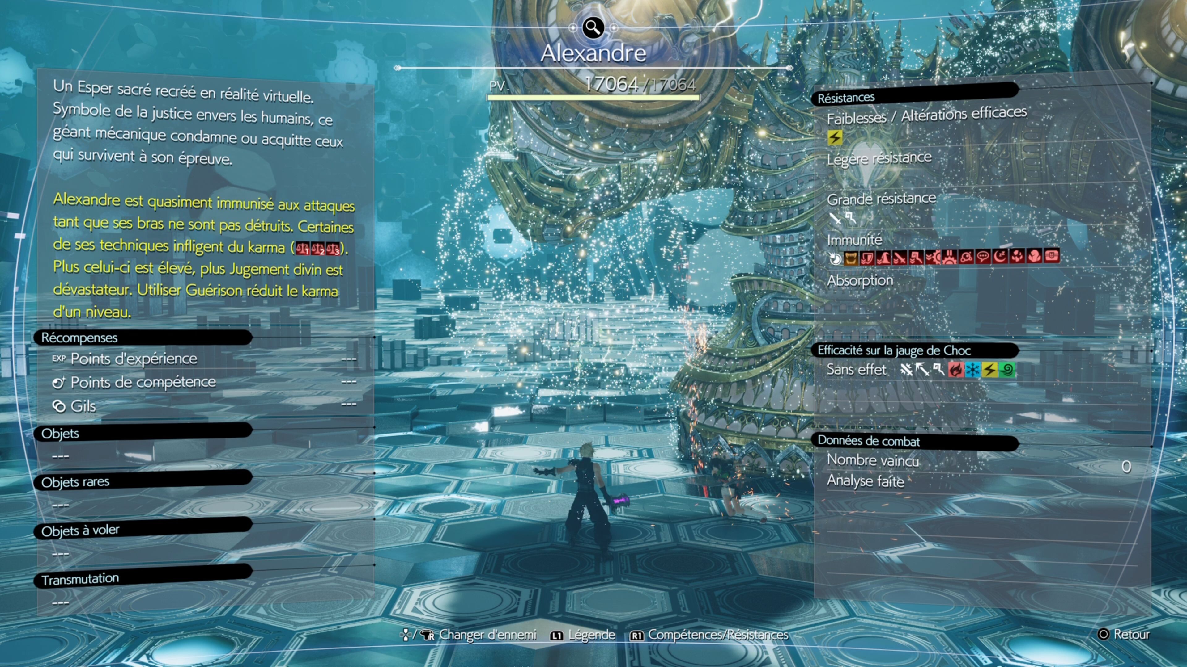 Alexandre FF7 Rebirth, région de Corel Comment battre et obtenir cette matéria d