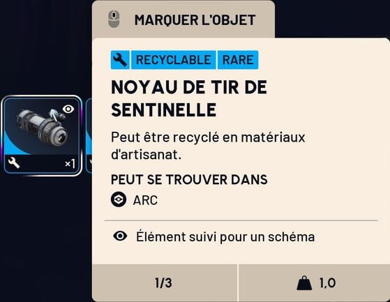 Noyau de tir de sentinelle - Arc Raiders - Arc Raiders