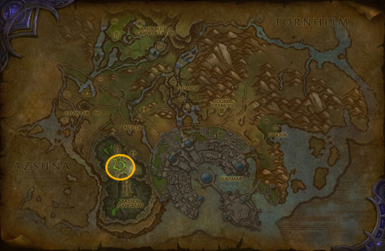 Localisation d'Ana-Mouz - World of Warcraft
