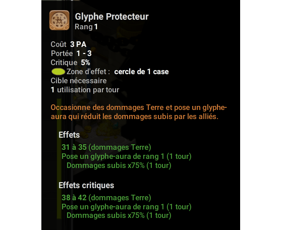 Glyphe Protecteur - Dofus