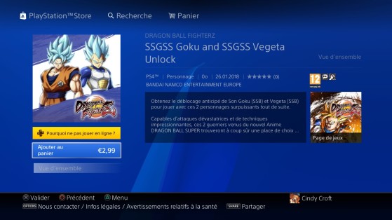 Personnages de Vegeta et Goku SSB (PSN) - Dragon Ball FighterZ