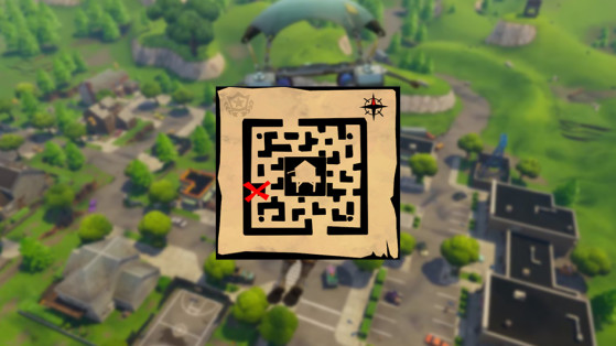 Fortnite : défi, suivre la carte au trésor trouvée à Retail Row