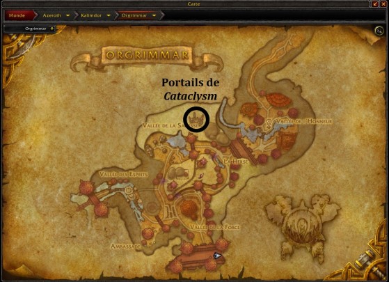 Orgrimmar, emplacement des portails vers les zones de World of Warcraft : Cataclysm - World of Warcraft