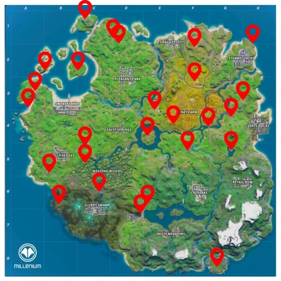 Fortnite : nouvelle carte, nouvelles villes et lieux d'intérêts saison 10