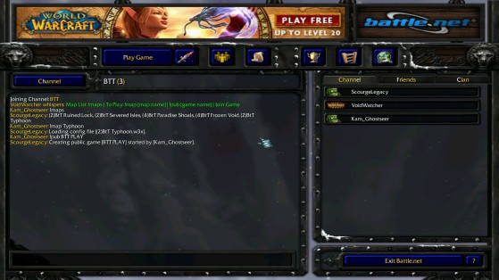 L'ancienne version du tchat Battle.net - Warcraft 3 : Reforged