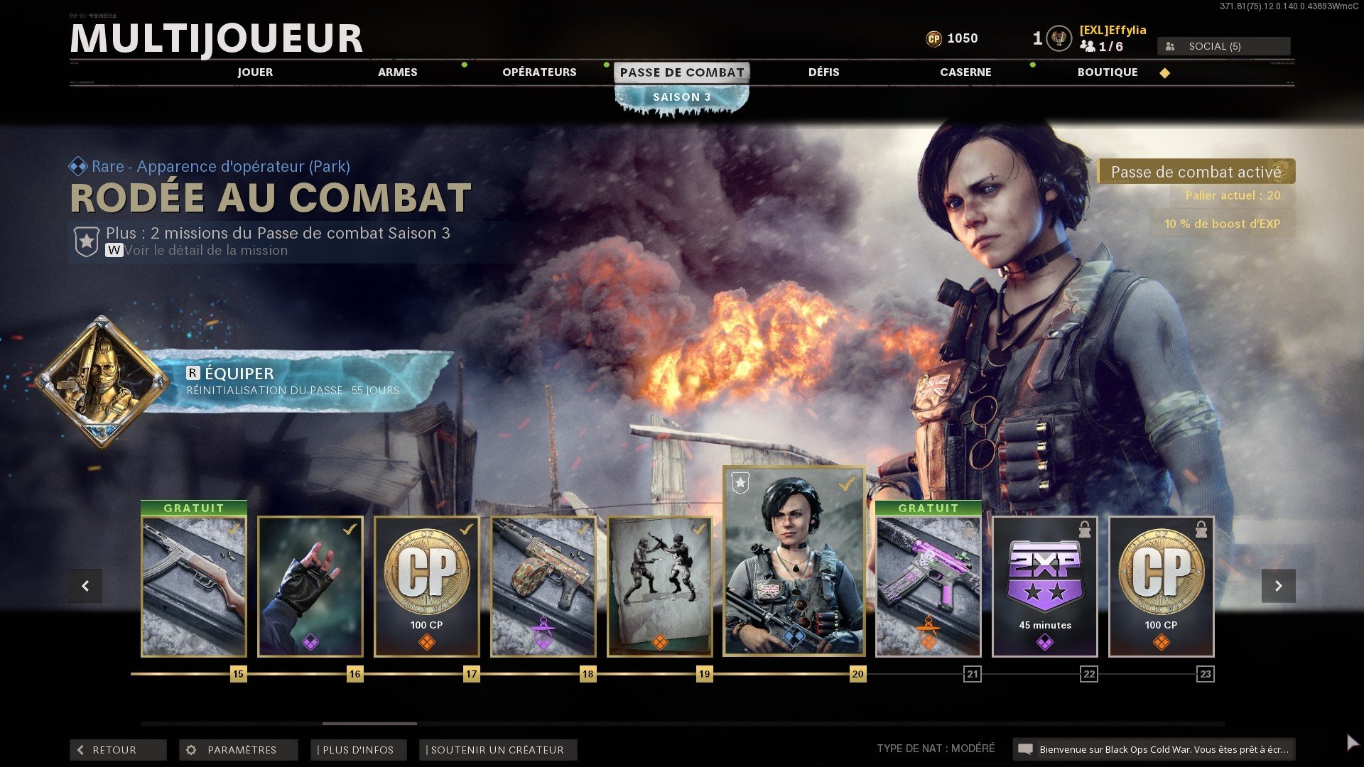Black Ops Cold War Warzone Passe de Combat saison 3 Millenium Black Ops Cold War Warzone Passe de Combat saison 3 Millenium