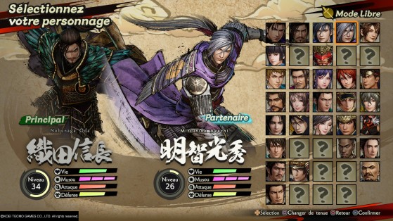 Samurai Warriors 5 : Sélection des personnages - Millenium