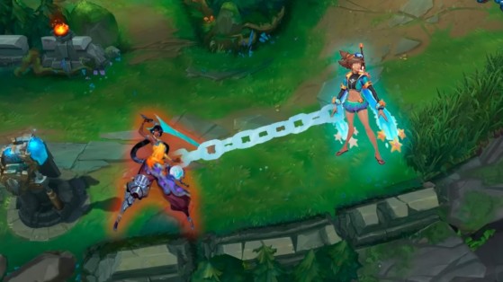 The first activation of the ability is associated with an enemy similar to Karma's W. - League of Legends