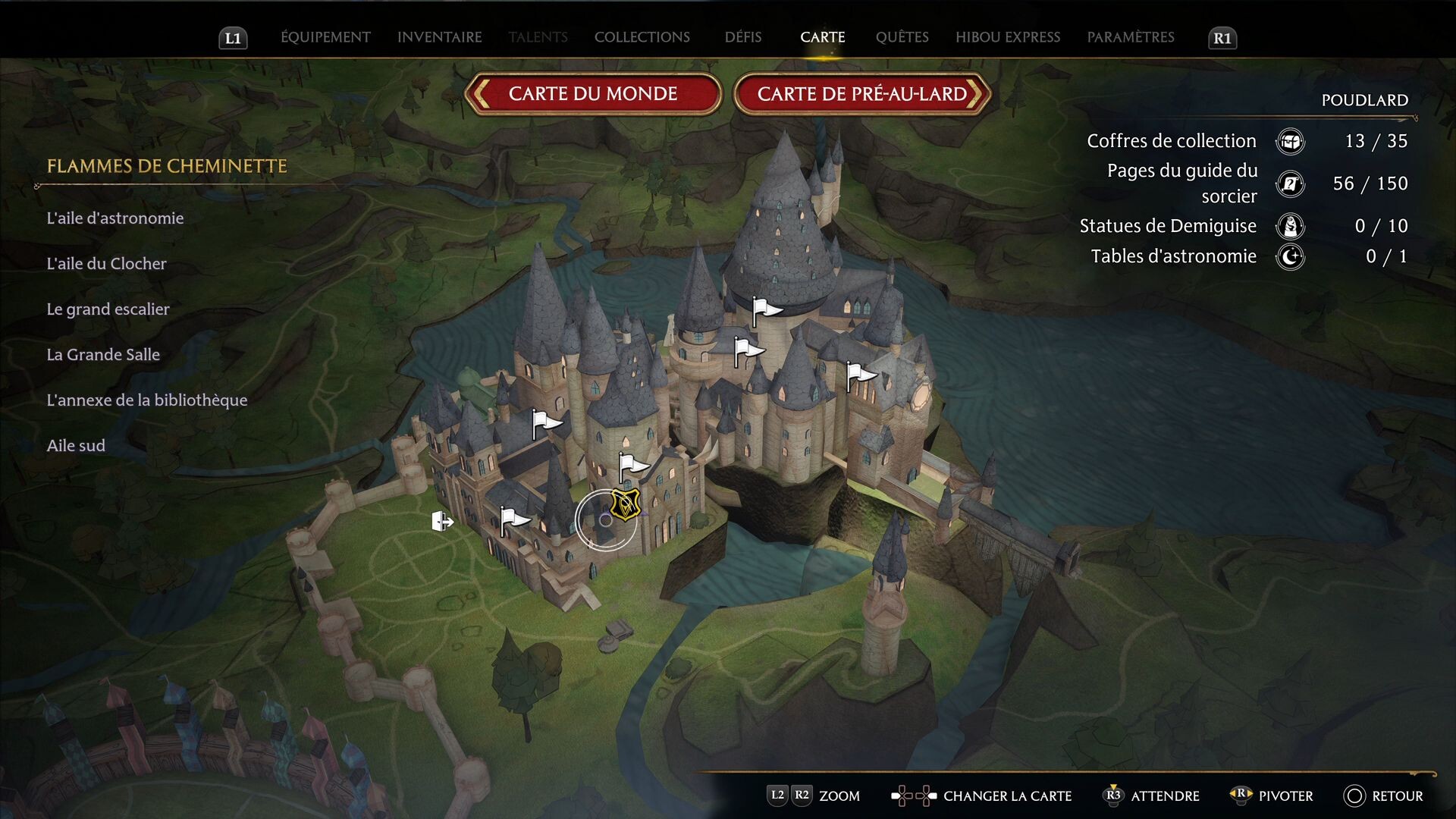 Demiguise Hogwarts Legacy Emplacement de toutes les statues sur la