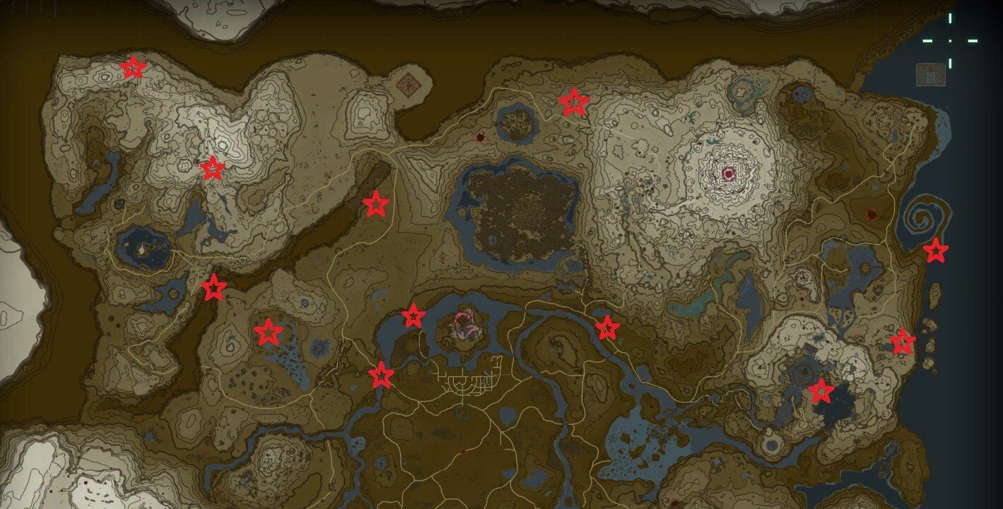 Hinox Zelda Tears of the Kingdom Où tous les trouver sur la carte pour farm des ongles d