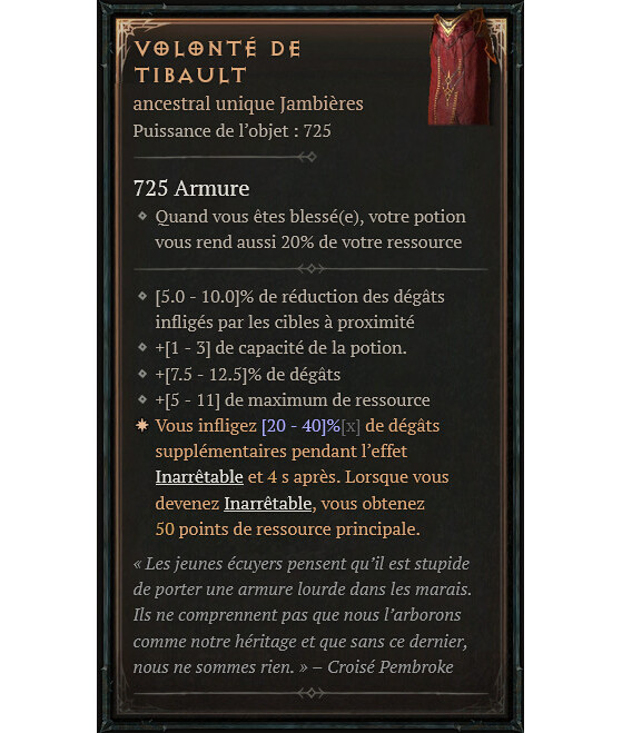 Volonté de Tibault - Diablo IV