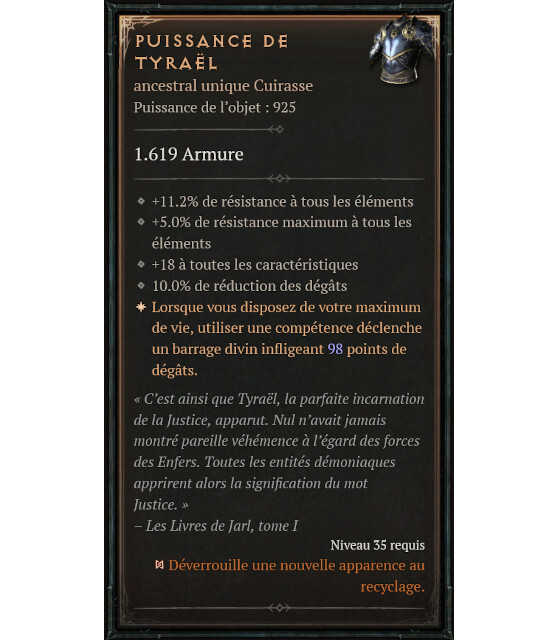 Puissance de Tyraël - Diablo IV