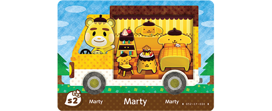 Carte Amiibo de Marty - Animal Crossing New Horizons