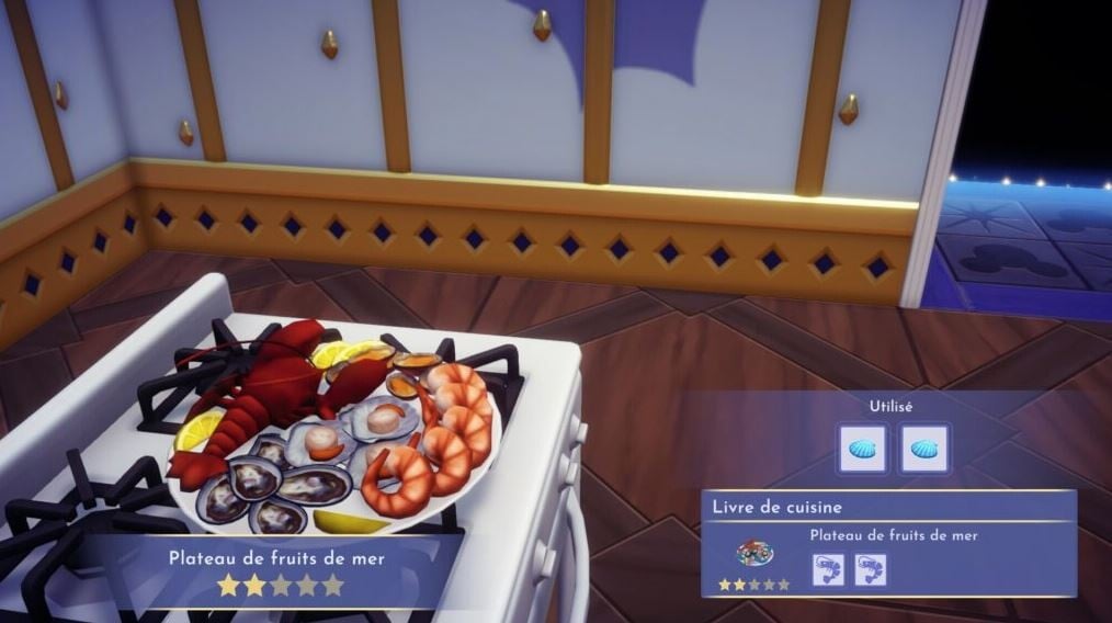 Plateau de fruits de mer Disney Dreamlight Valley Comment réaliser