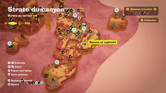 Emplacement du Parcours Défi 2 - Donkey Kong Bananza