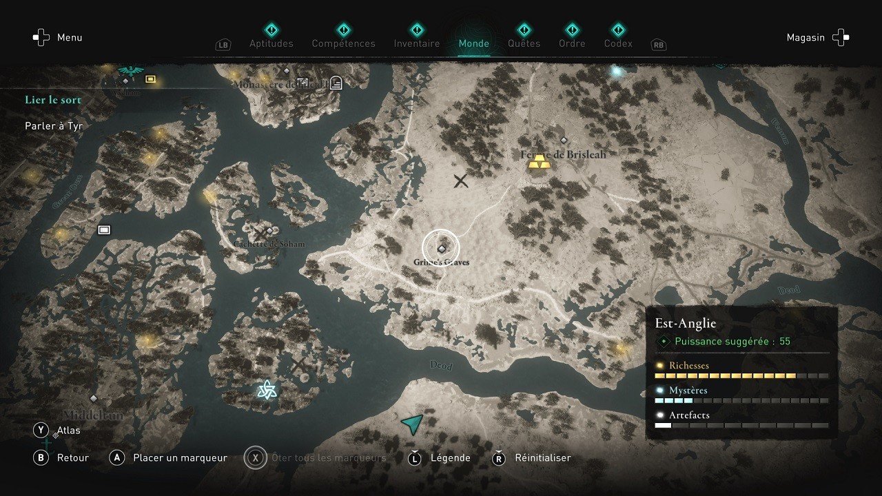 Grimes Grave, soluce AC Valhalla Récupérer la tablette Millenium