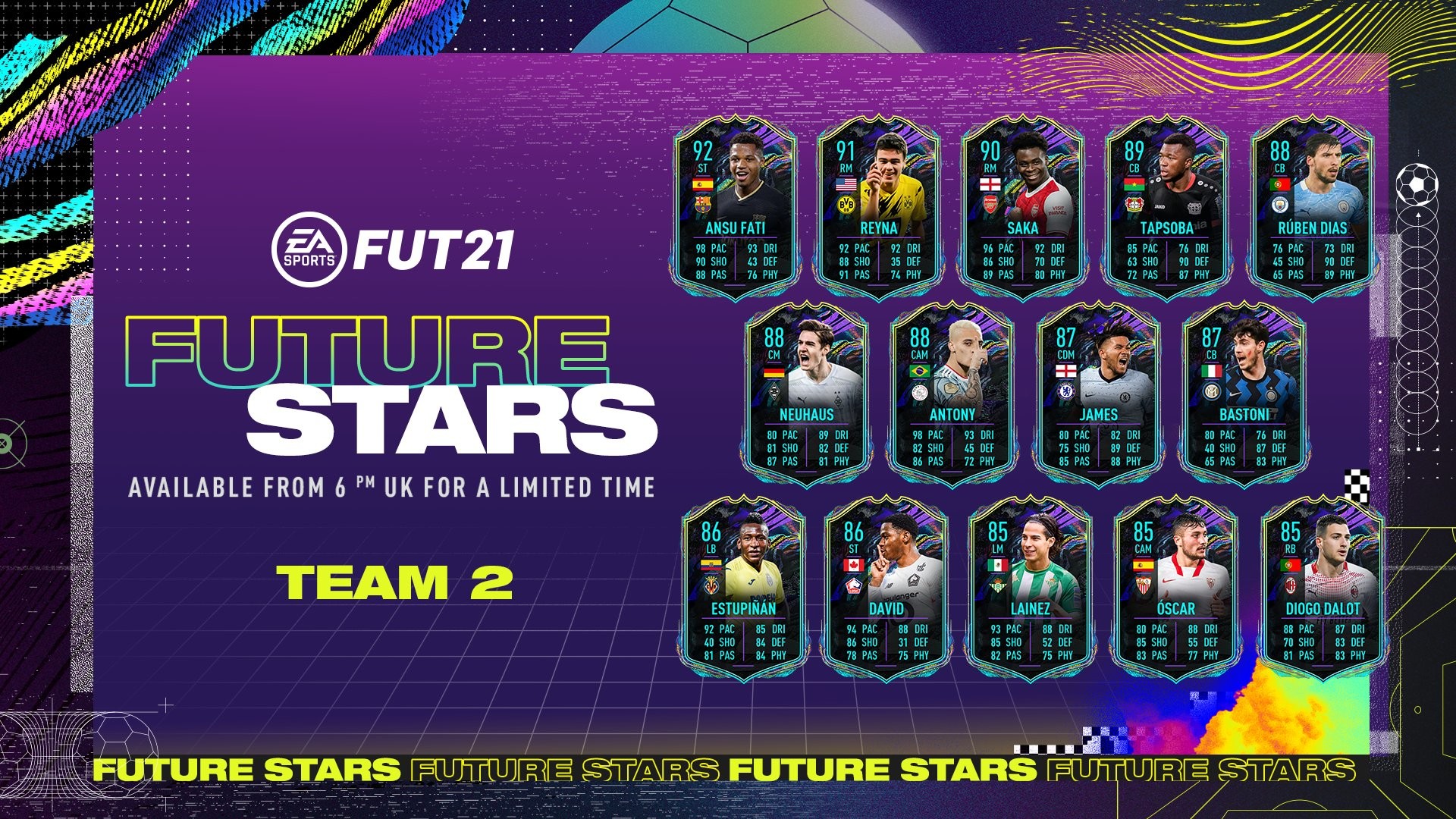 Fut 21 Future Stars 2 Léquipe Complète Millenium