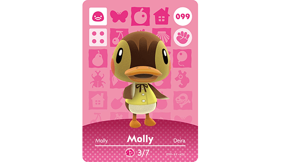 Carte Amiibo de Molly - Animal Crossing New Horizons