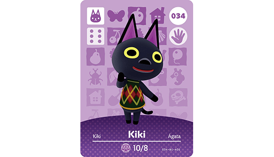Carte Amiibo de Kiki - Animal Crossing New Horizons