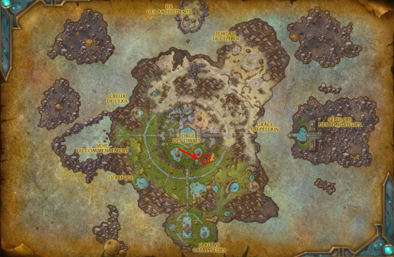 Localisation du Caveau symphonique - World of Warcraft