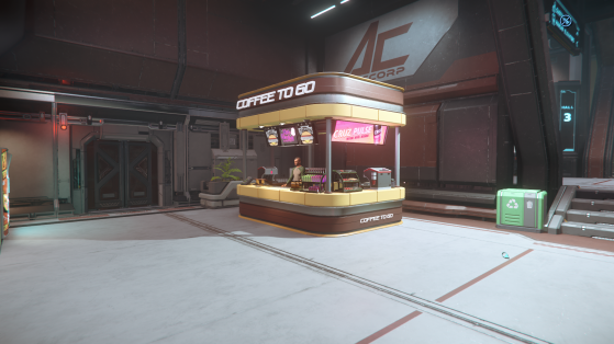 Le kiosque du vendeur de café. - Star Citizen