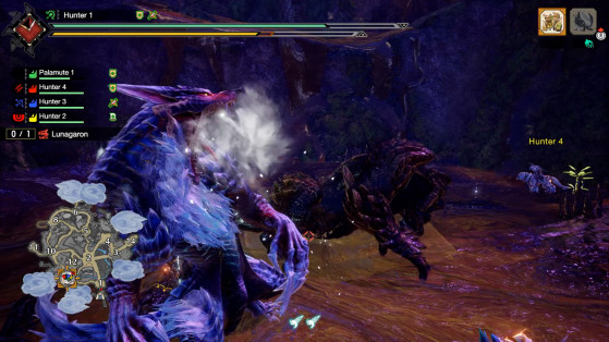 Face à face entre un Lunagaron et un Garangolm ! - Monster Hunter Rise