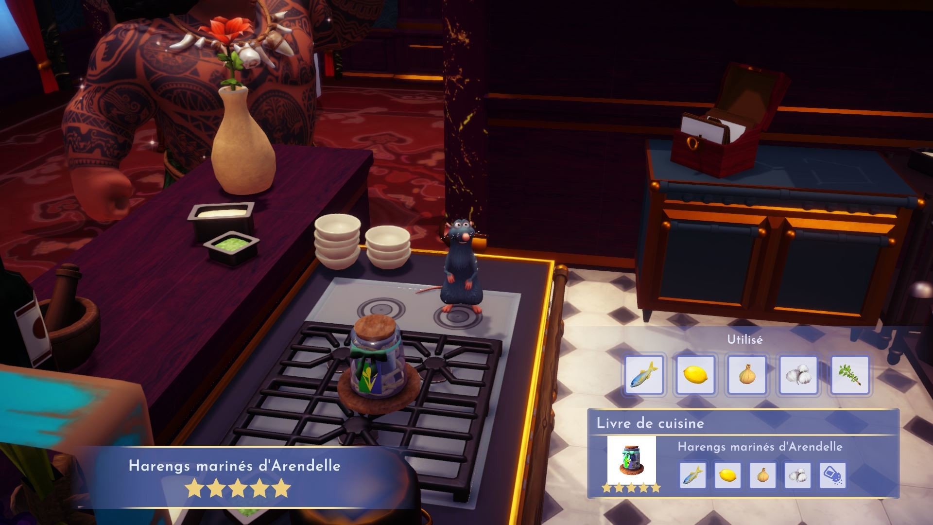 Liste des recettes Disney Dreamlight Valley Crudités, Ratatouille