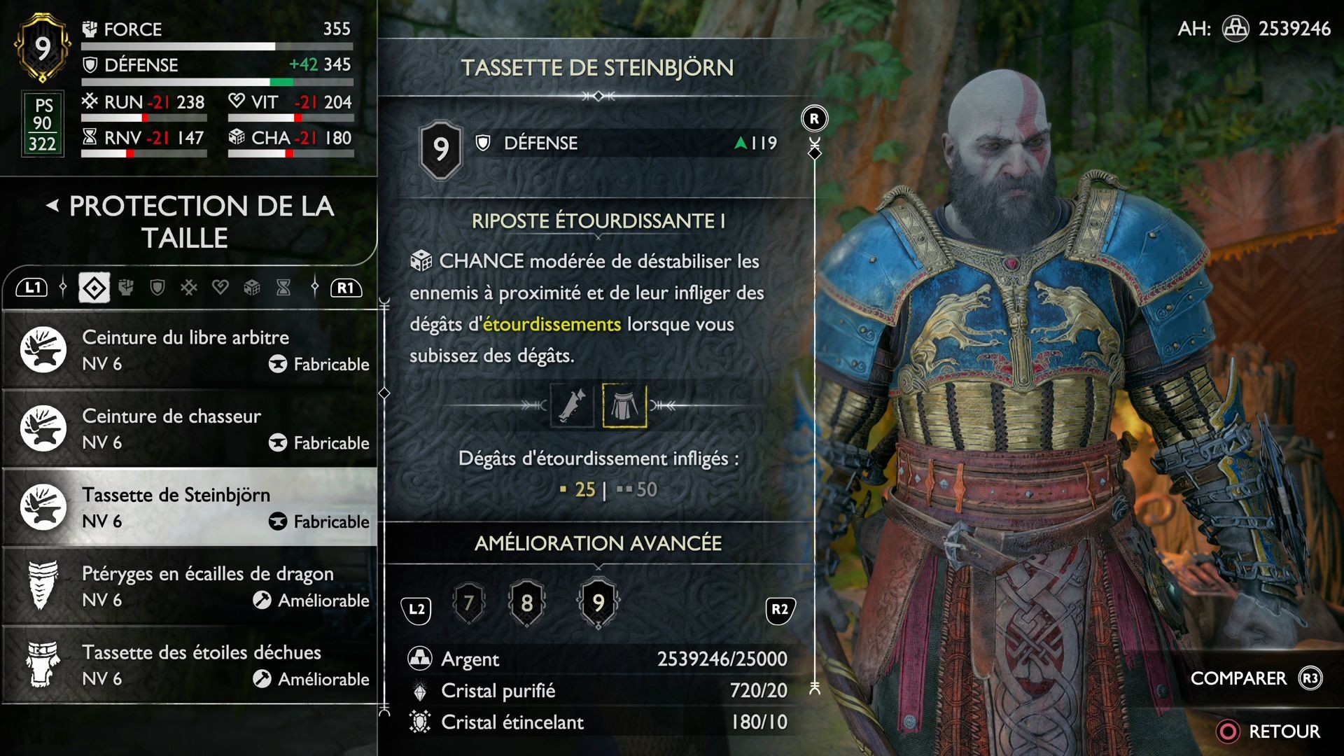 Meilleures armures God of War Ragnarok Armure Berserker, set Steinbjorn... Où toutes les