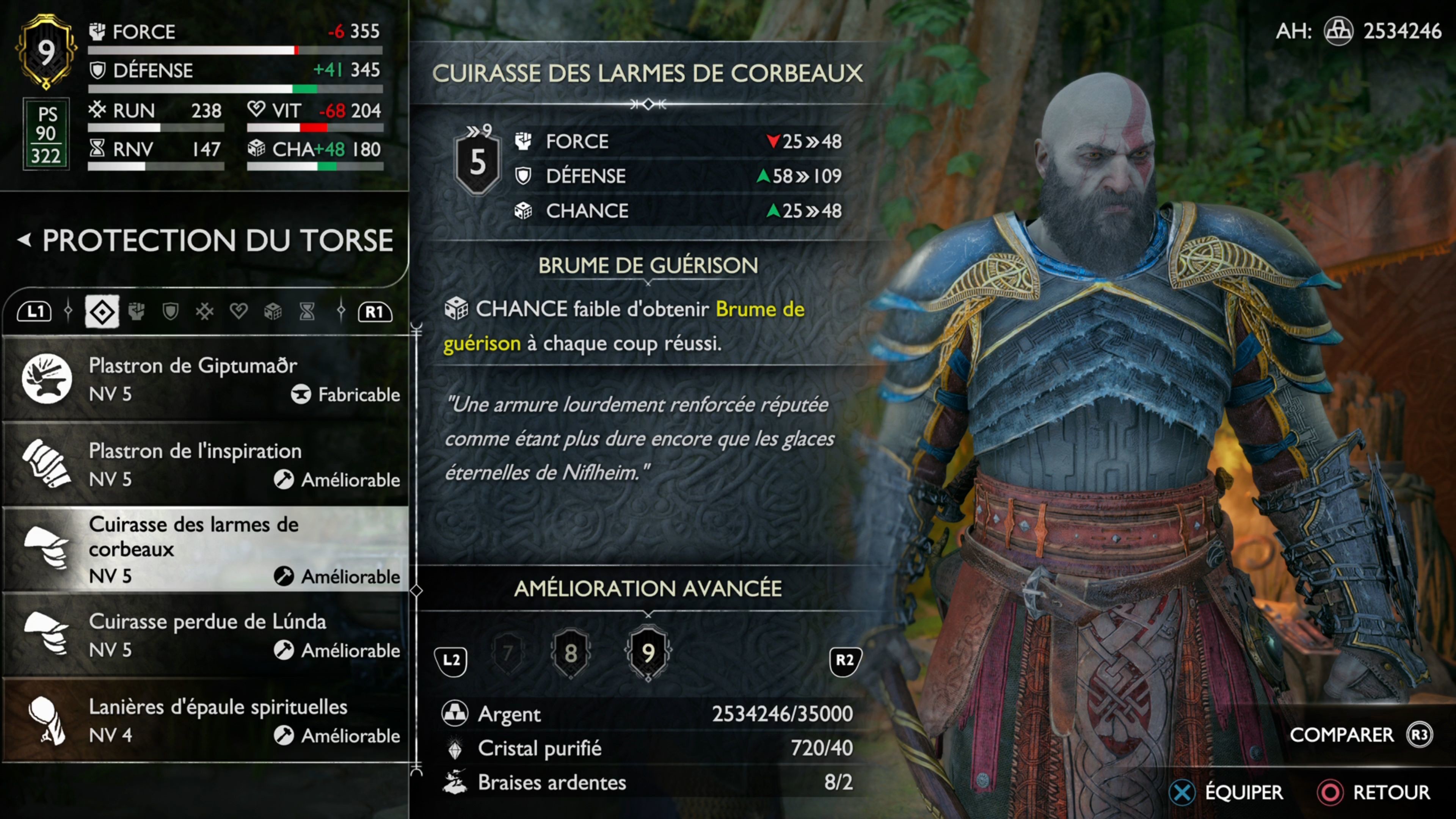 Meilleures armures God of War Ragnarok Armure Berserker, set Steinbjorn... Où toutes les
