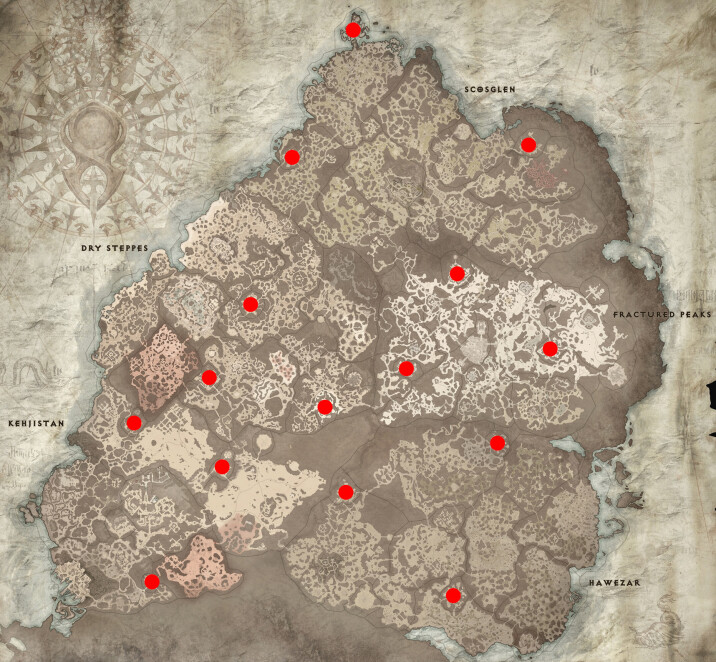 Bastions Diablo 4 Fonctionnement et position sur la carte Millenium