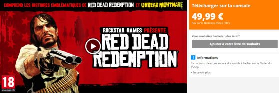 Red Dead Redemption sur le Nintendo Eshop - Red Dead Redemption 2