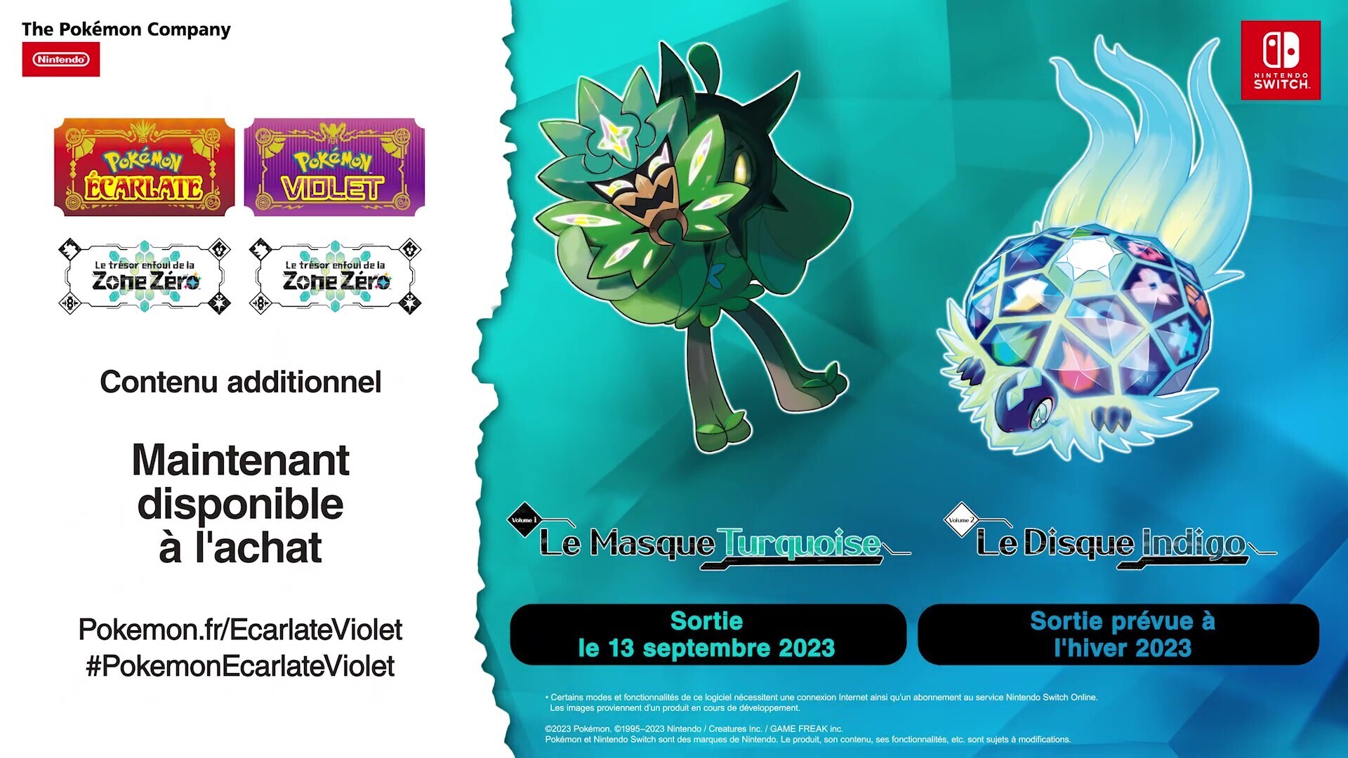 DLC Pokémon Écarlate et Violet : Date de sortie, nouveaux monstres ...
