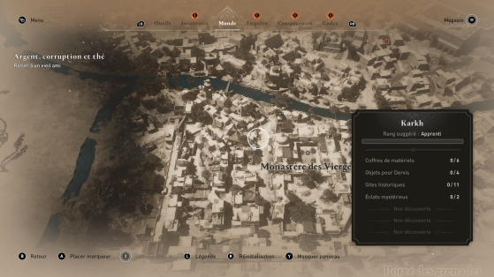 La carte d'un simple quartier de Bagdad - Assassin's Creed Mirage